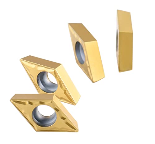 Accusize Industrial Tools Dcmt32.51 Tin Coated Carbide Inserts, 10 Pcs/Box, 2104-1014 #TOP7