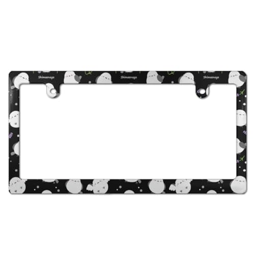 シマエナガ かわいい 鳥 ナンバープレート フレーム ナンバーフレーム 普通車 軽自動車適用 装飾ボーダー タグ装飾 耐久性 カーアクセサリー 錆びにくい おしゃれ ?り物