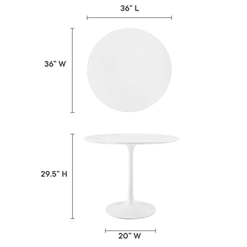 Image of Lippa 36 inch Round Wood Top Dining Table
