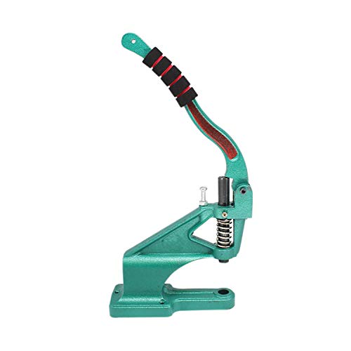 WedDecor Universal Green Hand Press Machine with Foam Handlebar Cover Gripper, Grommets Eyelets Punch Tool for DIY Project, Snap Fastener, Clothing, Leather Craft