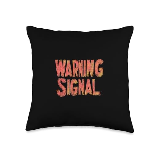 Warning Signal Power Throw Pillow