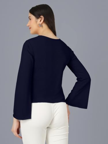 Image of Plus Size Women Top Bell Sleeve | Casual Top for Women Full Sleeve