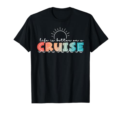 Life is Better On A Cruise Cruising Summer Vacation Beach T-Shirt, Men, Black, 3X-Large