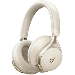 Soundcore Anker Space One ANC Over-Ear Headphones, Voice Reduction | Active Noise Cancelling, Comfortable Fit, Bluetooth, 40H ANC Playtime, App Control, LDAC Hi-Res, 3 Mics with AI, Travel-Ready