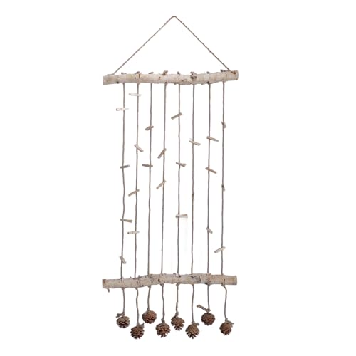 Rustic Birch Wood Wall Hanging Photo Display, Handmade Craftsmanship, Ideal for Living Room and Bedroom Decor, Premium Wood Grain Finish, Thoughtful Present Choice