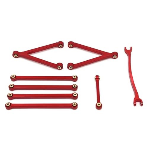 Maillons châssis métal FMS FCX24M Camel Cup, biellettes de direction en aluminium anodisé rouge