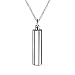 dsanbo Memorial Bijoux Urne funéraire en acier inoxydable avec pendentif cylindrique Argenté, Acier inoxydable