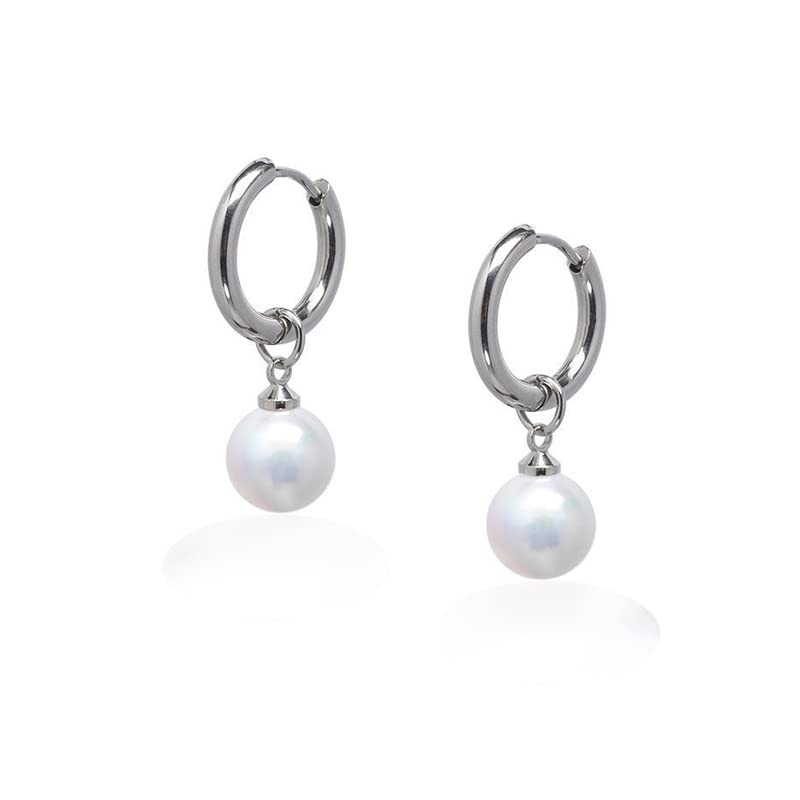 Limerencia Hypoallergenic Pure Titanium Post Lightweight Dangle Huggie Earrings for Women, Vertical Bar, Cross, Moon, Lightning, Dainty Earrings