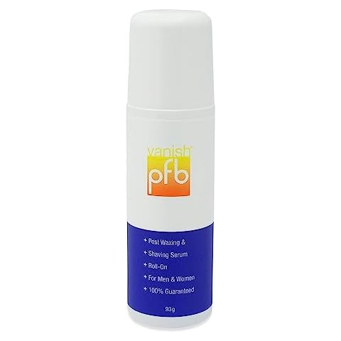 PFB Vanish Razor Bump Stopper Roll On Shaving Gel - Skin Care Treatment for Ingrown Hairs and Razor Burns, 93g Cover