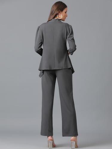 Image of KOTTY Women's Solid Relaxed Fit 3 /4 Sleeve Co-ord Blazer and Trouser Set.