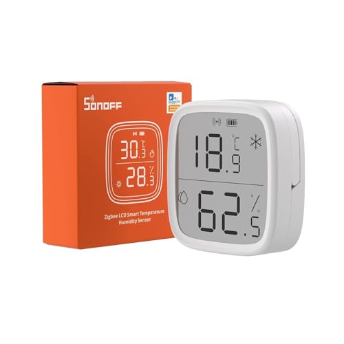 Image of Ledgebit SNZB‑02D Zigbee Temperature & Humidity Sensor with LCD Display | Smart Indoor Thermometer Hygrometer | Compatible with Zigbee Hubs & Smart Life | Voice Control |1-Pack