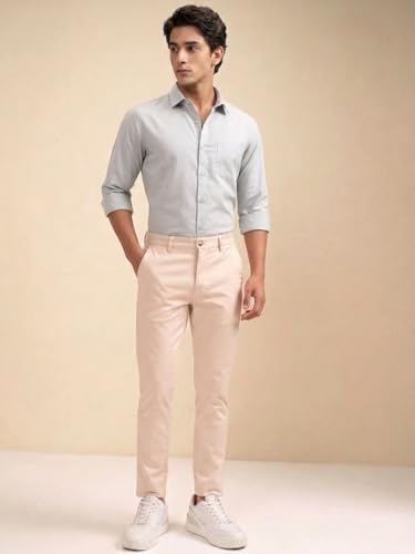 Image of Cozytton Men's Pure Cotton Solid Stylish Casual & Formal Wear Shirt | Stylish Regular Fit Full Sleeve Comfortable Office Party Trendy Shirt - Multi Color