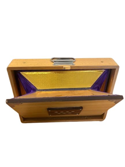 Shruti-Box aus reinem Teakholz, 38,1 cm, mit 13 Tasten, Musikinstrument mit Tragetasche