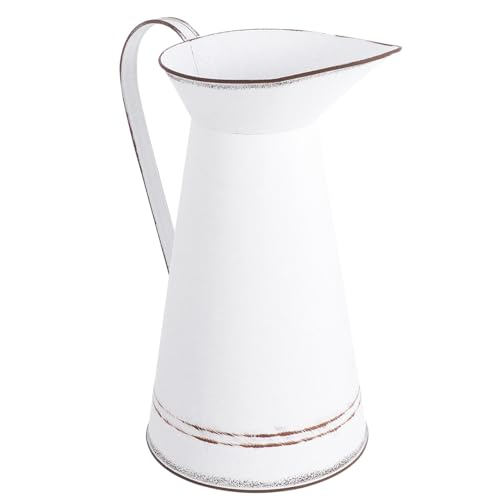 Healeved Blumenvase Bauernhaus Dekorative Hochzeitsdeko Emaille Vase Vintage Verzinkte Krugvase Rustikale Metallmilchkanne Gießkanne Für Bauernhaus-Wohnkultur Blumenvase Emaille Eimer Healeved Blumenvase Bauernhaus Dekorative Hochzeitsdeko Emaille Vase Vintage Verzinkte Krugvase Rustikale Metallmilchkanne Gießkanne Für Bauernhaus-Wohnkultur Blumenvase Emaille Eimer