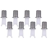 PENIKOKO 8 Stück Nasenhaartrimmer Ersatzkopf aus Rostfreiem Edelstahl Abnehmbar Leicht zu Reinigen Kompatibel für Nasen Ohr und Gesichtshaarschneider