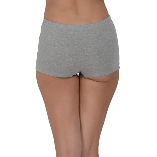 Image of EVA & JOY Women's Cotton Solid Mid-Rise Boyshort Panty (Pack of 3)