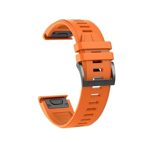 SRMVRNKNNK �V���R���X�g���b�v Fit For Garmin Fit For Fenix 7X 7 Pro Solar/Epix QuickFit WatchBand�ɓK��(Style2 Orange,QuickFit 26mm)