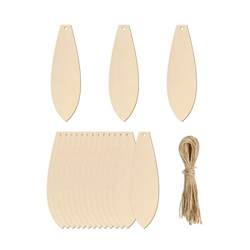 20pcs Unfinished Wood Surfboard Shape Cutouts DIY Crafts Blank Surf Boards Wooden Ornaments for...