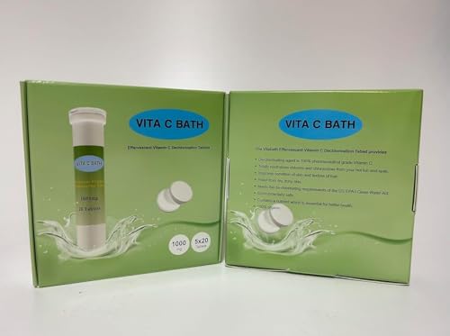 Effervescent Vitamin C Dechlorination Tablets 1000mg 100 Count White
