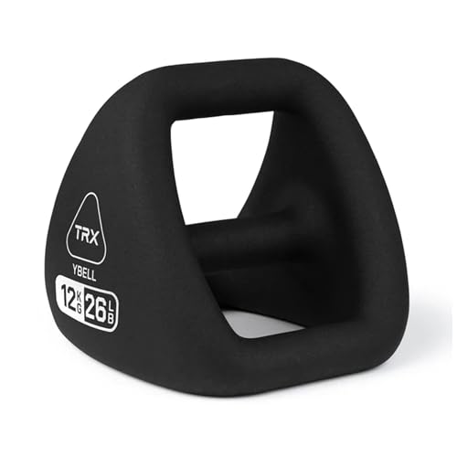 TRX YBell Neo Series 3-in-1 Kettlebell, Dumbbell and Push Up Bar Workout Equipment | Commercial Grade Neoprene Coated Surface | Perfect for Strength Training & Conditioning Workouts | 12kg | 26lbs