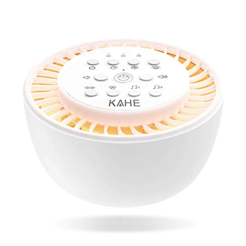 White-Noise-Machine-KAHE-Sound-Machine-for-Sleeping-with-7-Night-Light-36-High-Fidelity-Sleep-Machine-Soundtracks-Auto-Off-Timers-Memory-Feature-Rechargeable-Noise-Machine-for-Adults-Baby