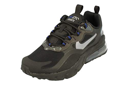 Nike Air Max 270 React GS Running Trainers CZ4209 Sneakers Shoes (UK 3.5 us 4Y EU 36, Black Metallic Cool Grey 001)