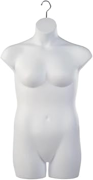 Female Plus Size 3/4 Form - Hard Plastic, Black, White or Fleshtone