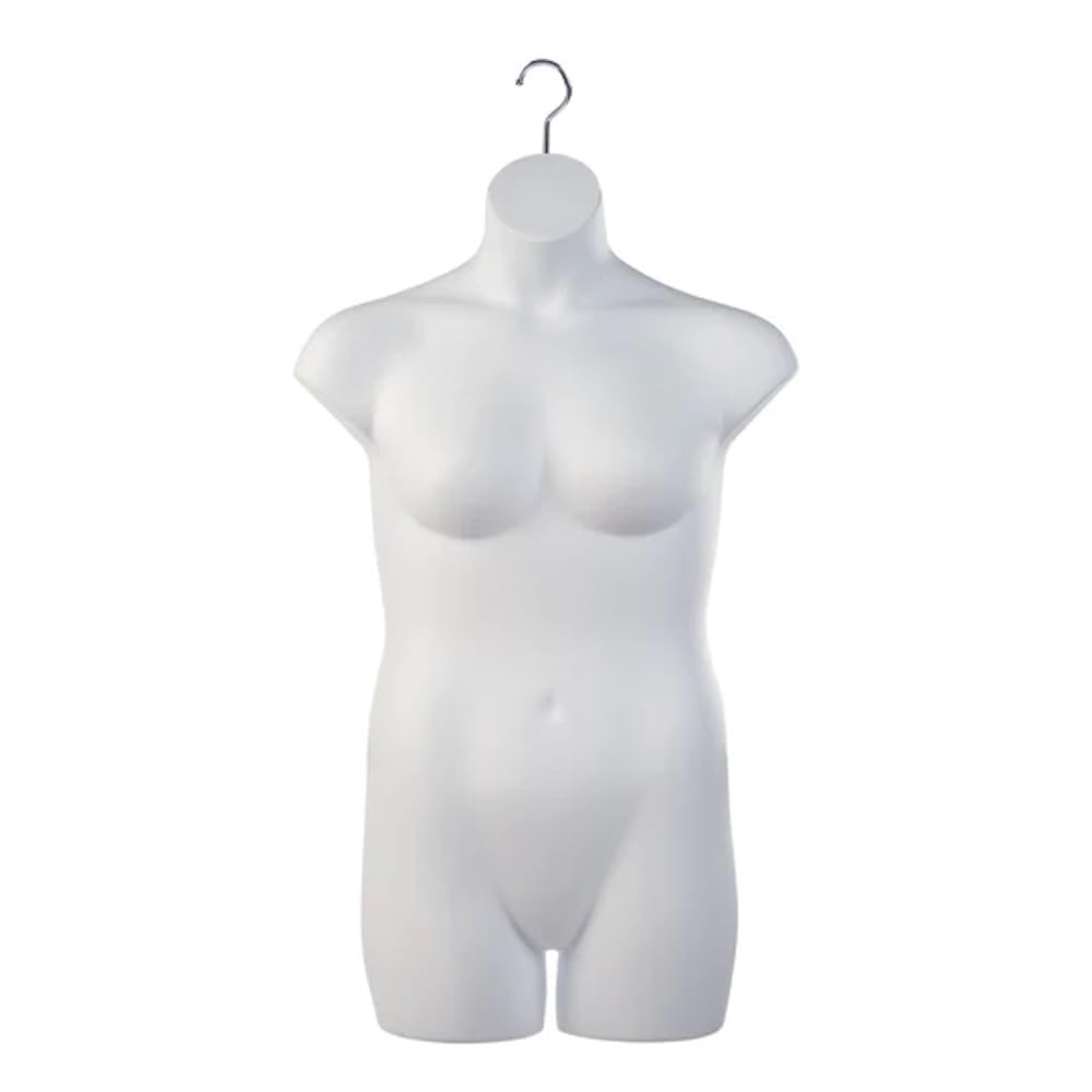 Female Plus Size 3/4 Form - Hard Plastic, Black, White or Fleshtone