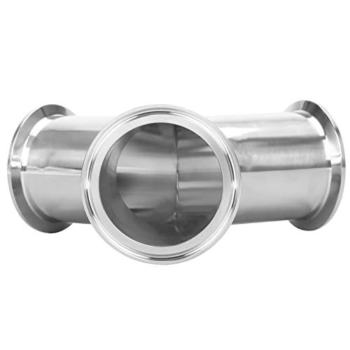 Image of DERNORD Tri Clamp Wye Clamp End True Y Type Cross Tee Tube Stainless Steel 304 Three Way Elbow 2.5 Inch Pipe OD