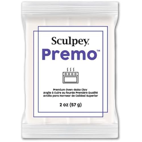 Sculpey Premo Sculpey Polymer Clay 2 Ounces-White Translucent (PE02 5527)