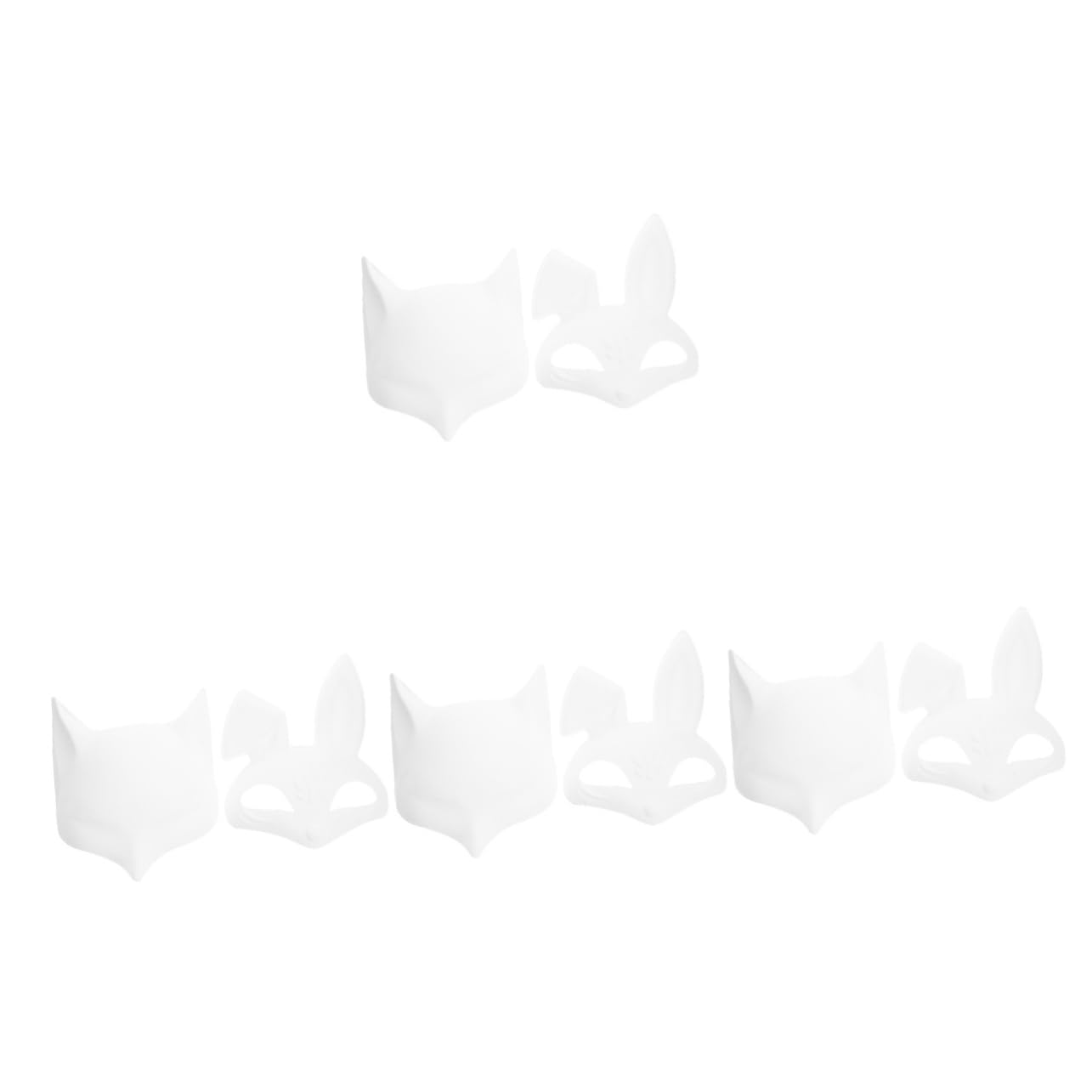 TOYANDONA 16pièces Masques Vides à Peindre Lot De Masques Pour Carnaval Comprendant Et Parfait Pour Événements Spéciaux Et Activités Créatives