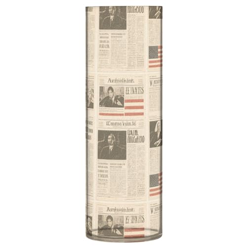 Vase cylindrique plastique incassable marron pour centre de table - 2