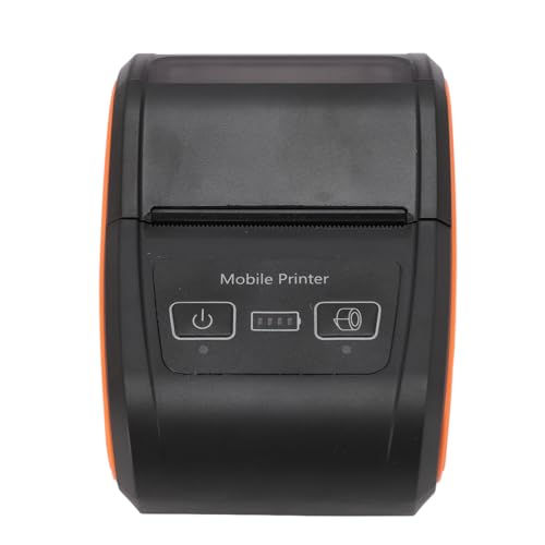 Image of Walfront Bluetooth Thermal Receipt Printer, ABS Mini Receipt Printer with USB and 1500mAh Battery, 90mm S Fast Print, 58mm Paper, for Restaurant Retail Ticket Bill POS Use