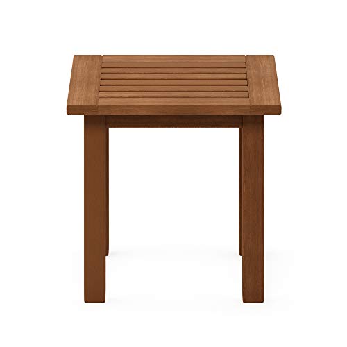 Furinno TIOMAN Patio Table, Outdoor Side Table, End Table, Coffee Table in Teak Oil, for Patio, Garden, Porch, Natural