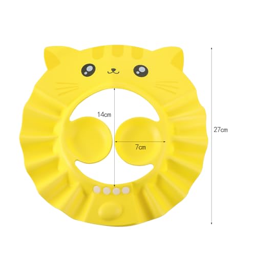 Image of Baby Shampoo Cap Waterproof Baby Shower Cap Adjustable Bathing Hat Visor Hat with Ear Muffler for Toddler Infants Kids