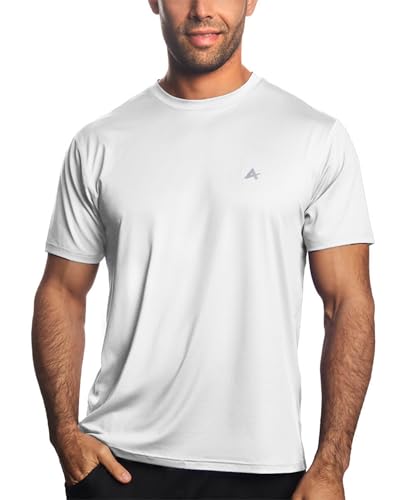 Arctic Cool Mens Crew Neck Cooling T-Shirt Sweat-Activated Moisture Wicking Performance Tee for Hot Weather Outdoor Work & Training Arctic White XXL