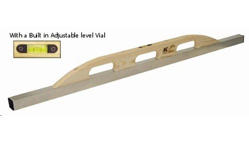 Kraft Tool CC891 4'x1-1/2"x1-1/2" Buckeye Straightedge w/Level Vial Handle