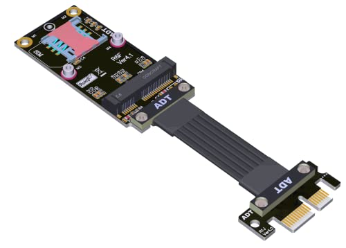 Cable PCIe 4.0 X1 a MINI PCIe con blindaje de señal y longitud de 30 cm