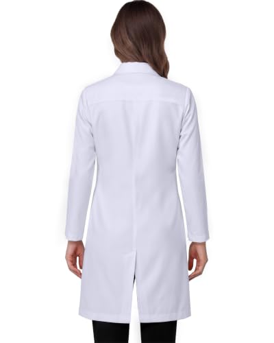 Image of NY Threads Professional Lab Coat for Women, Full Sleeve Poly Cotton Long Medical Coat