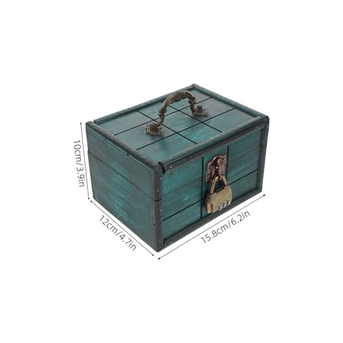 Coffret à bijoux en bois vintage Holibanna grand format avec verrou à code - 3