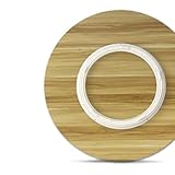 HOUKOIKBUG Lazy Susan Bandeja De Servicio 80 90 100cm Plato Giratorio Redondo para Mesa De Cocina, Plato Giratorio Redondo para Mesa De Comedor, Bandeja De Placa Giratoria(Walnut,50cm/20in)