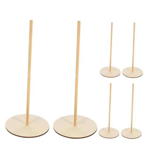 CIYODO 6Sets Wooden Donut Display Stand Holder Detachable Rack for Dessert Table Easy Assembly Wood Design Multi Treat Display for Parties Weddings and Events