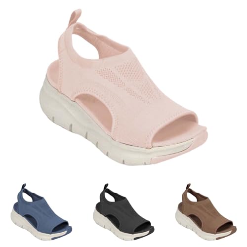 My+Orders Orthopedic Sandals for Women Summer Dressy Arch Support Wide Fit Plantar Fasciitis Lightweight Comfortable Walking Outdoor Active Tennis Shoes Soft Mat Diabetic Sandals 8.5 Pink