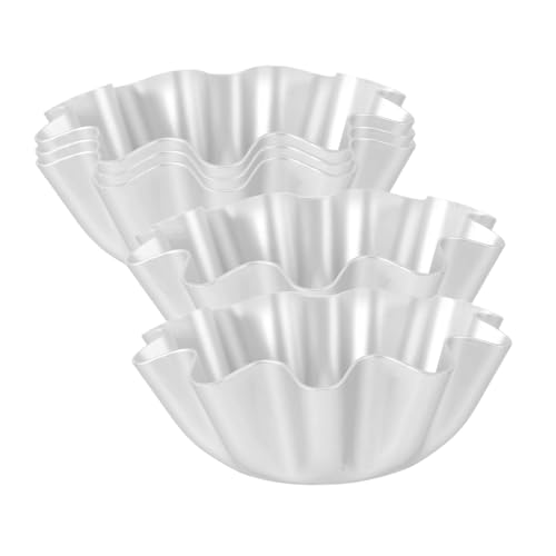 Luxshiny 6Pcs Non Stick Egg Tart Molds High Temperature Baking Trays for Pies Cupcakes and Desserts Tartlet Baking Tools