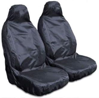 HMS For Toyota Hi-Lux 4x4 - Heavy Duty Black Pair Waterproof Car Front Seat Covers Protectors - 2 x Fronts