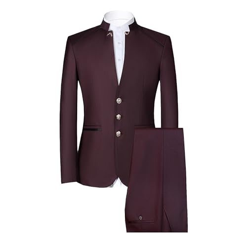 Costume chinois homme col montant pour célébrer le Nouvel An et les cérémonies