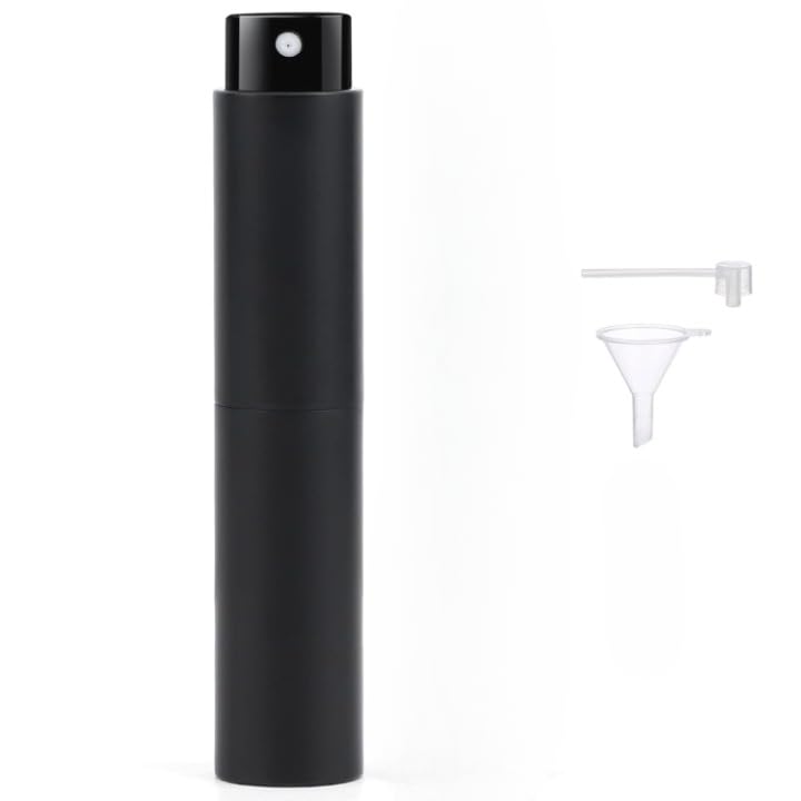 Travel Perfume Bottle Refillable,10ML Pocket Cologne Perfume Atomizer Dispenser, Empty Mini Scent Pump Case Portable Glass Sprayer Travel Containers for Toiletries Fragrance (Black)-image-10