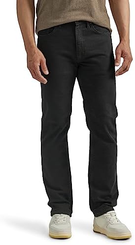 Wrangler Men's Free-to-Stretch Regular Fit Jean, Black, 36W x 32L