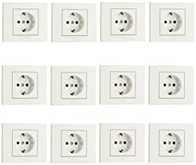 OVİVO Grano Beyaz Topraklı Priz Çerçeveli 12 Adet