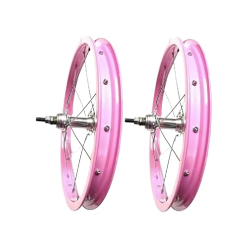 Par de Rodas bicicleta aro 16 infantil Rosa S/Catraca (Montada).